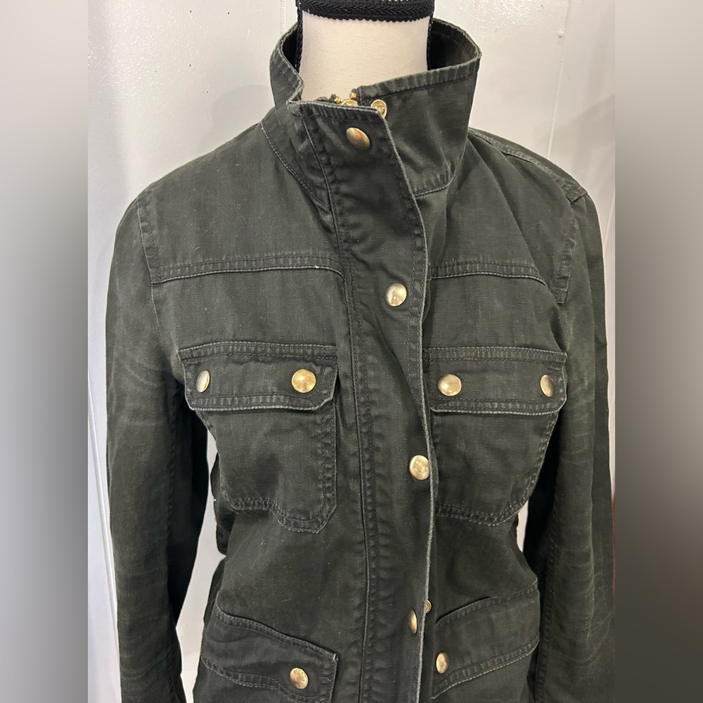 J.Crew Dark Green Camp Field Utility Jacket Women’s S View 2